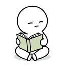 Slycee character reading a book on the Studio blog